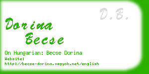 dorina becse business card